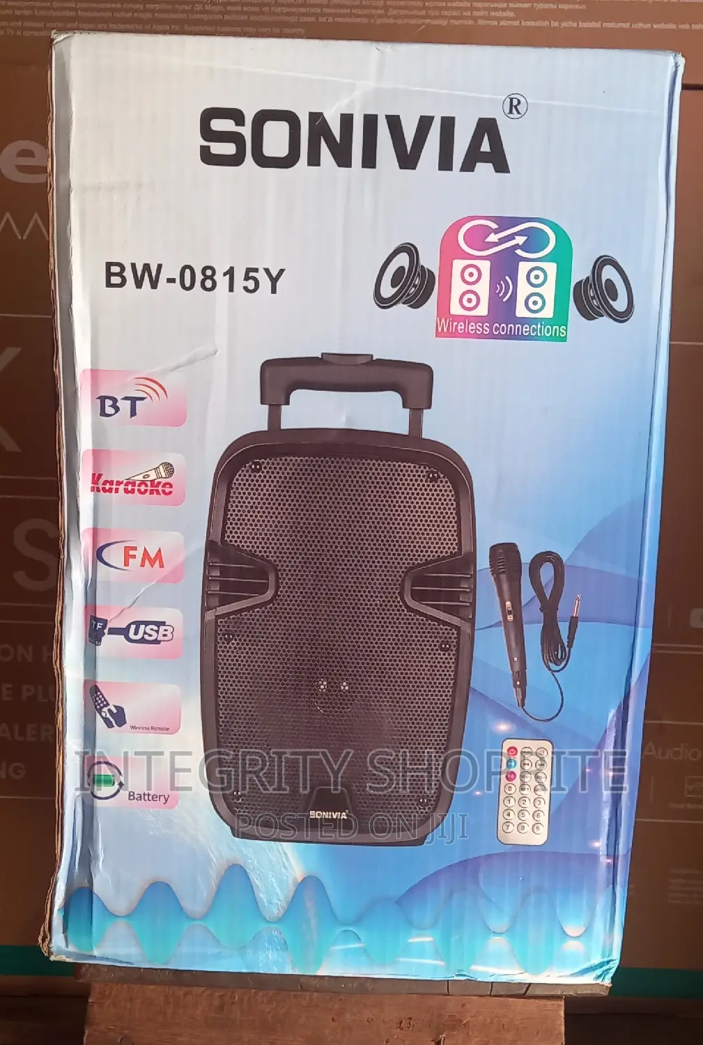 8 Inch Portable Rechargeable System +1MIC+Remote Control