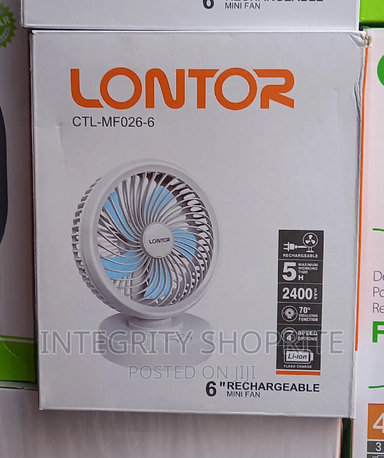 Lontor 6" Inches Portable Rotating Mini Fan