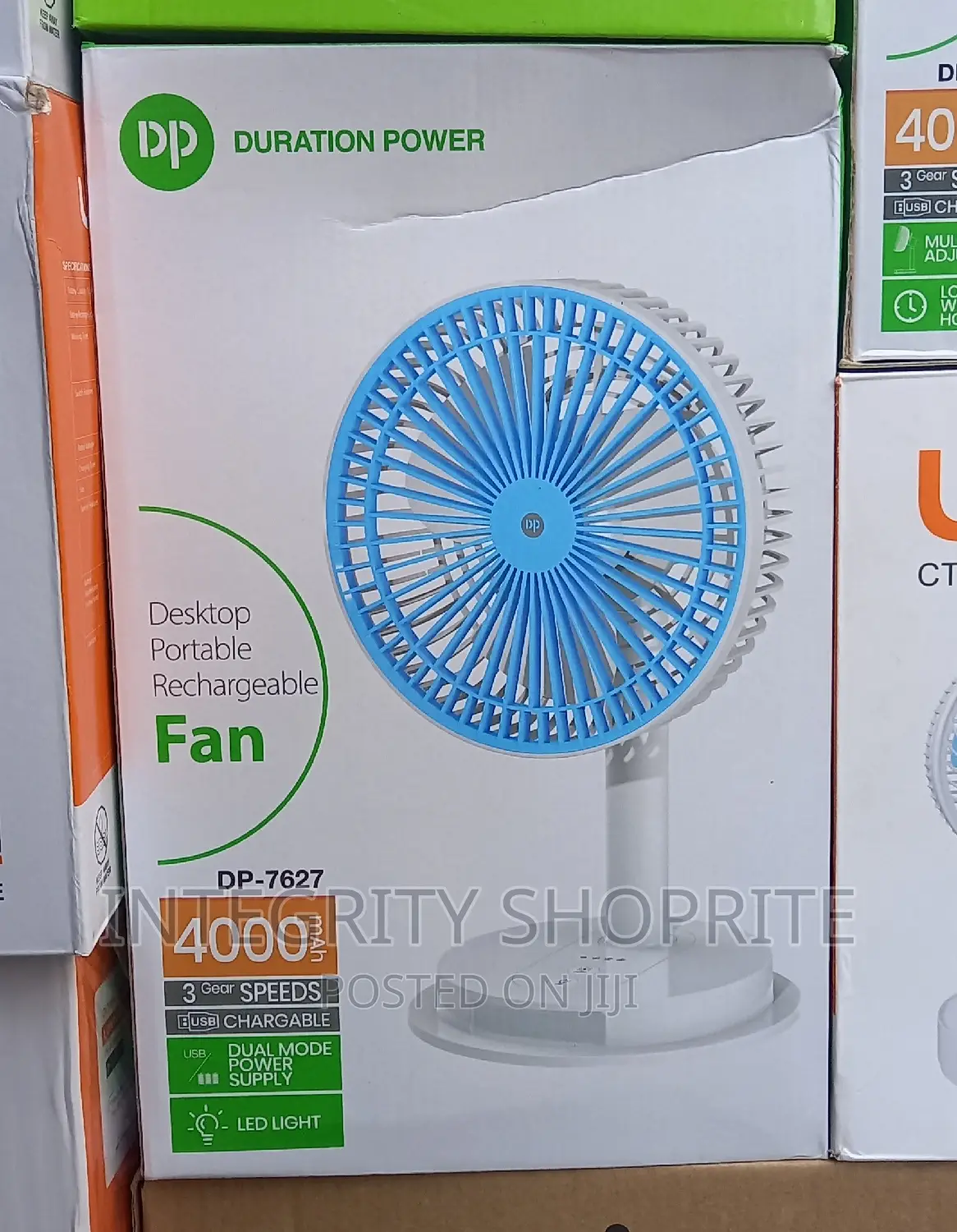 Dp Led Light Rechargeable Mini Fan