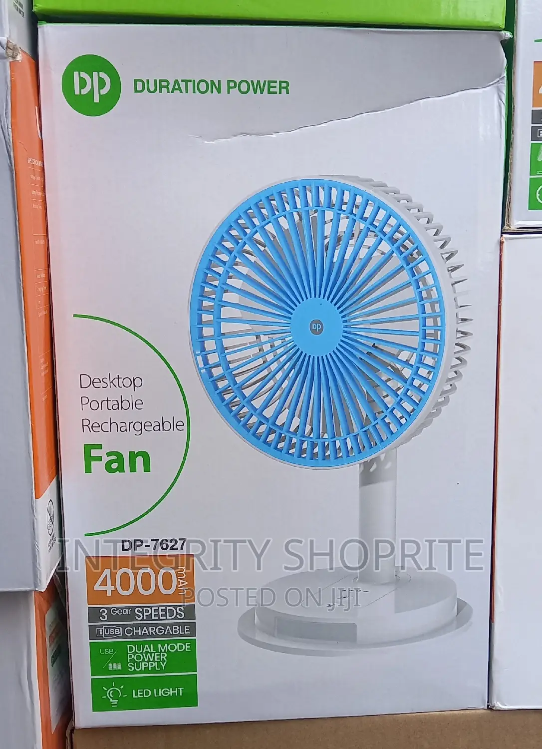 Dp Led Light Rechargeable Mini Fan