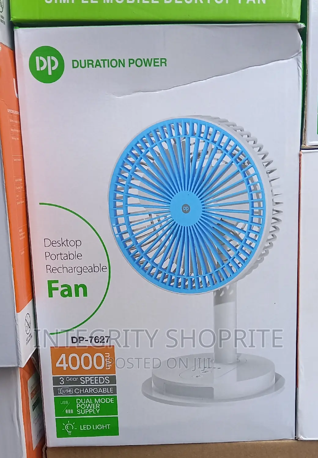 Dp Led Light Rechargeable Mini Fan