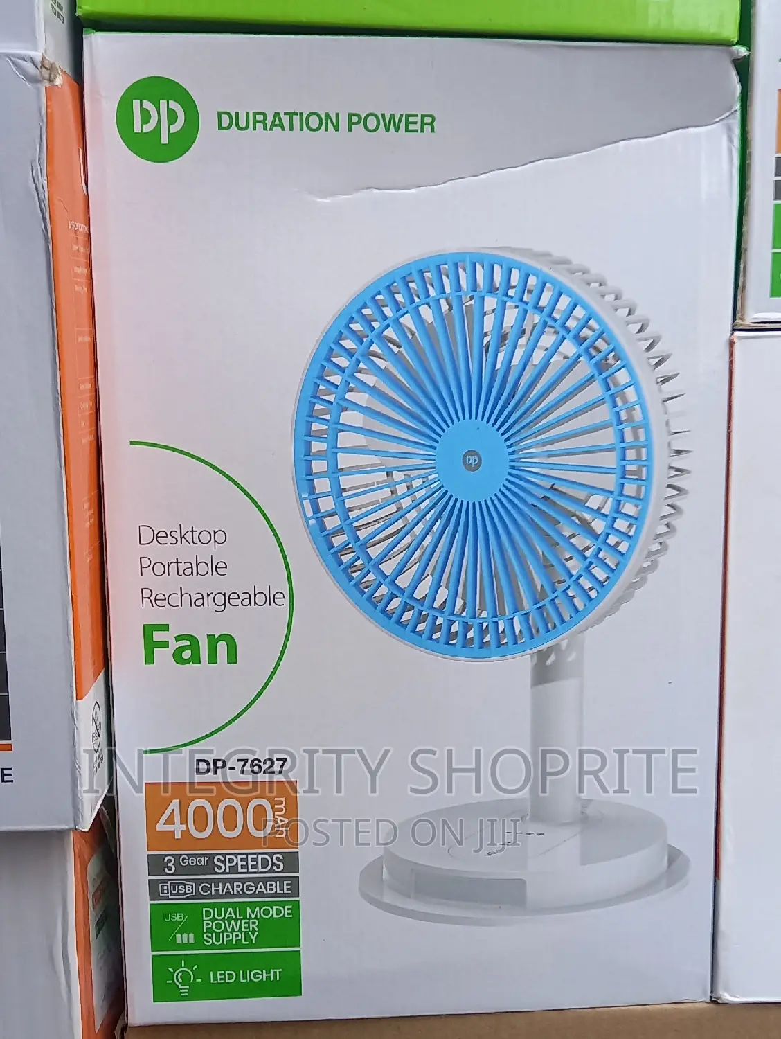Dp Led Light Rechargeable Mini Fan