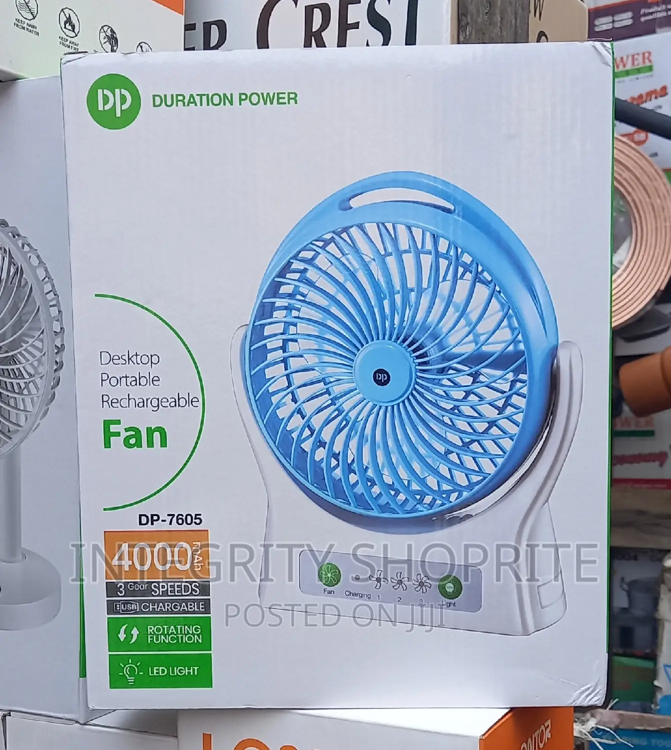 DP Rechargeable Desktop Fan