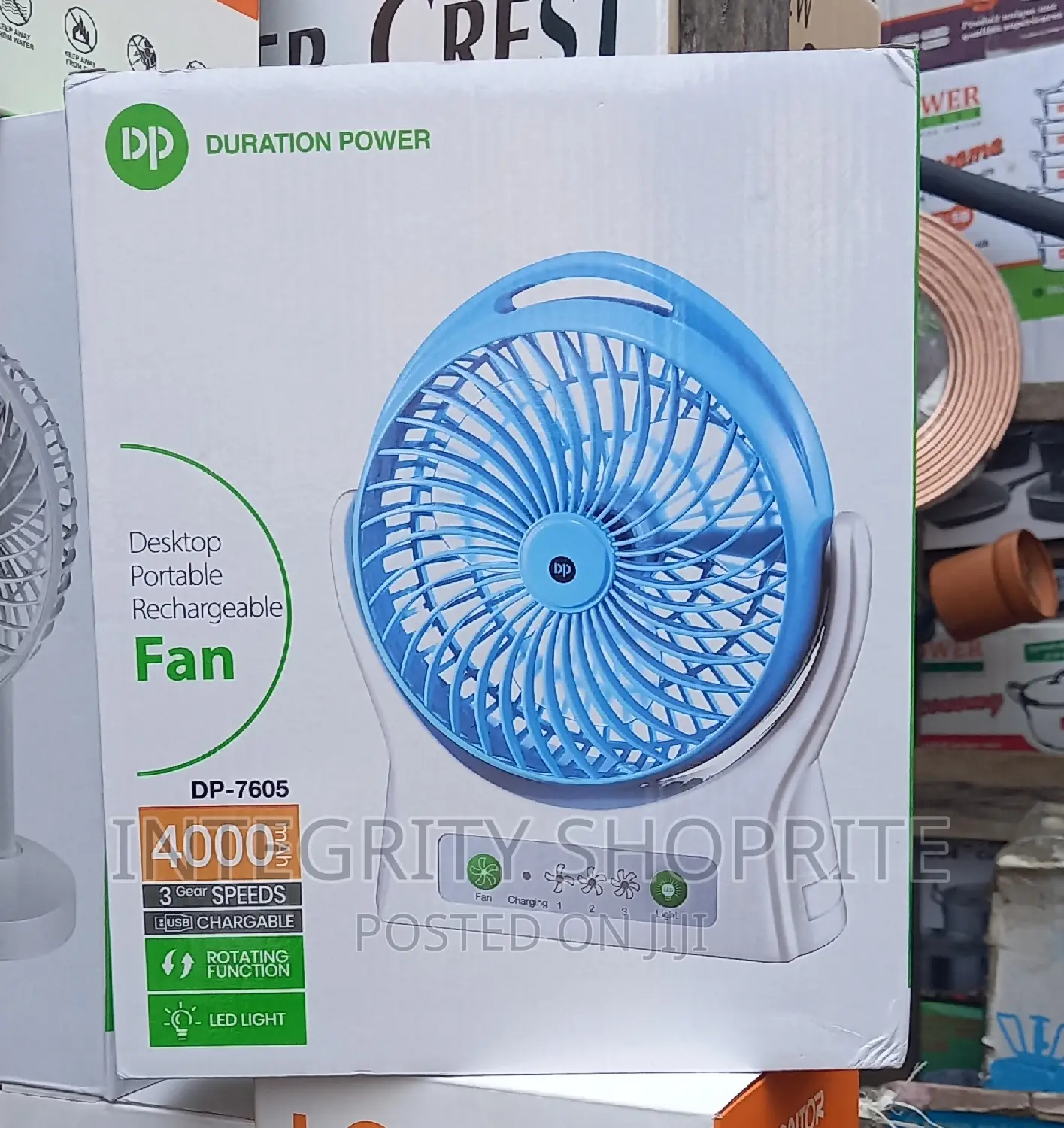 DP Rechargeable Desktop Fan