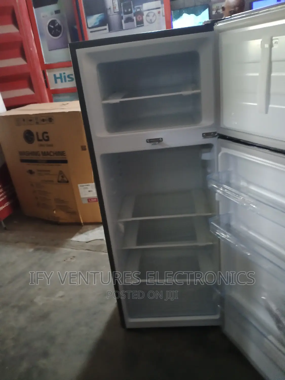 Hisense Double Door Refrigerator.205 Litres. Silver Colour