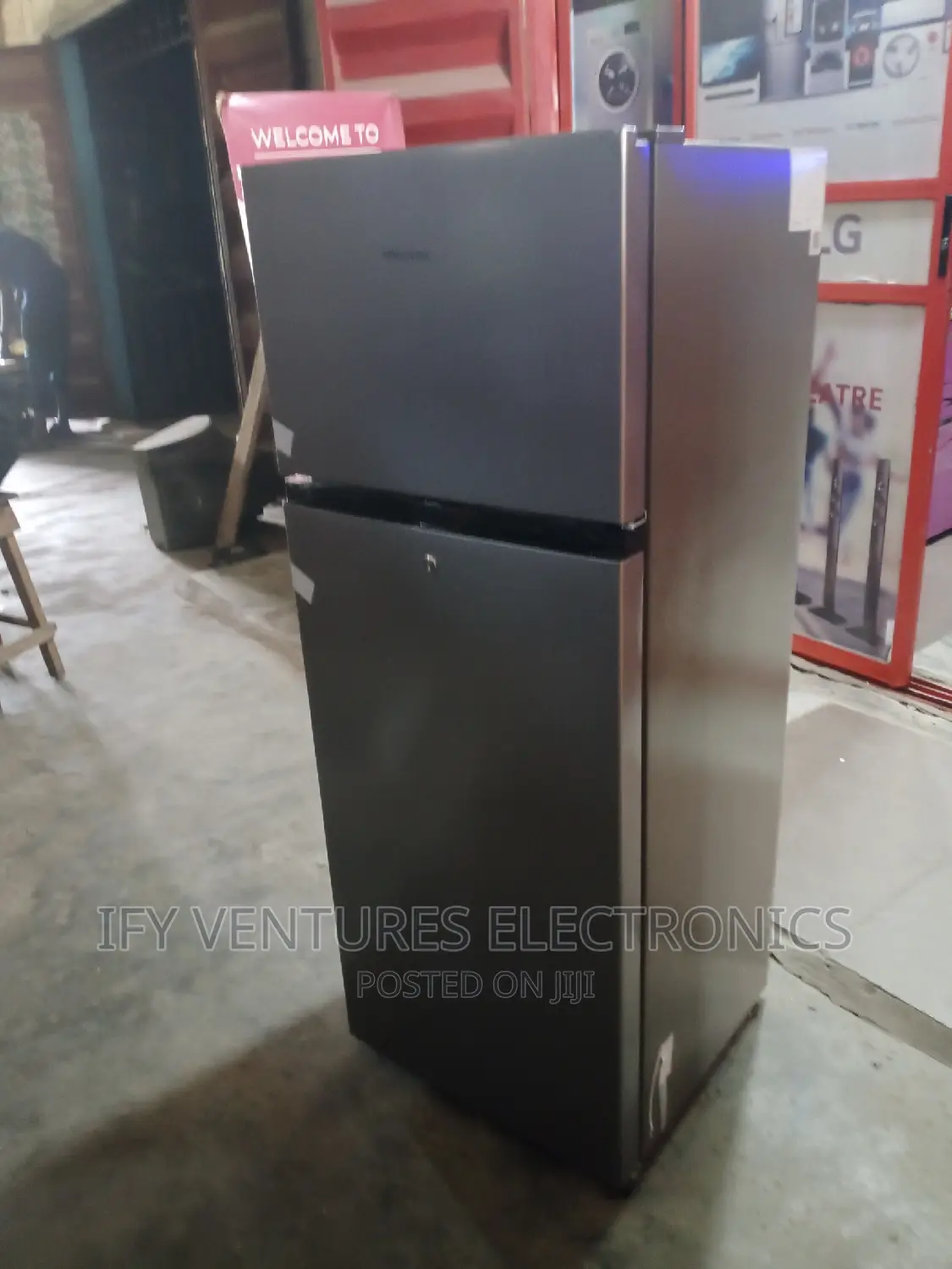 Hisense Double Door Refrigerator.205 Litres. Silver Colour