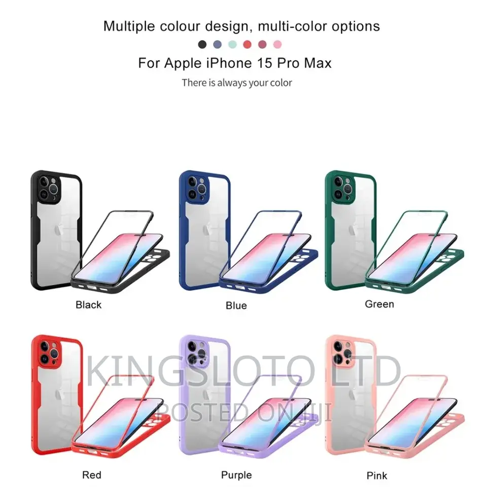 360 Front and Back Case for iPhone 12, 13,14,15 Pro Max