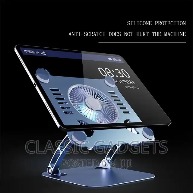 Foldable Laptop Tablet Stand With Cooling Fan