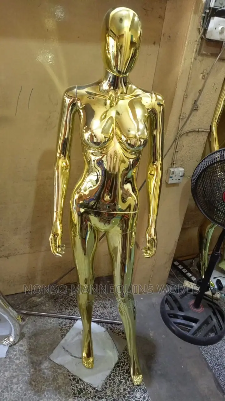 Size 8 Body Female Gold Chrome Mannequin