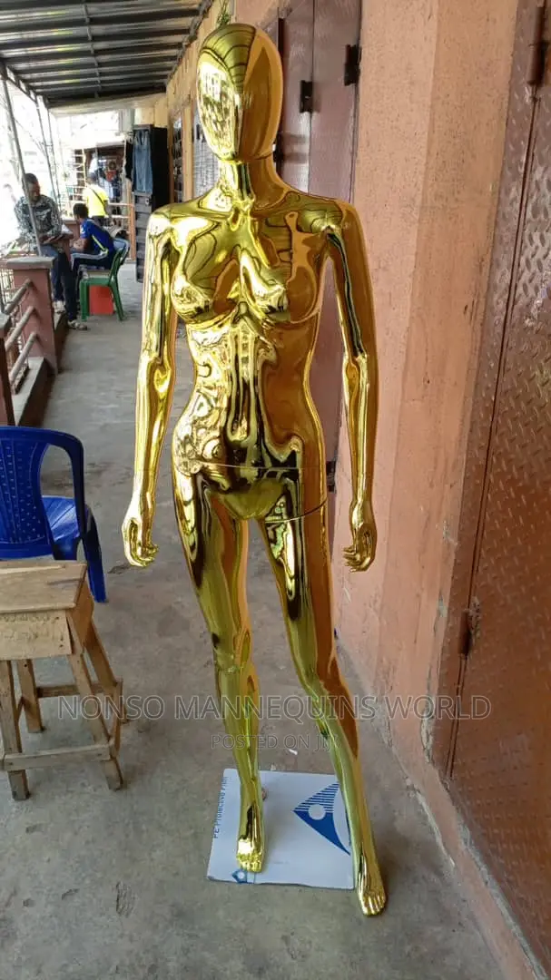 Size 8 Body Female Gold Chrome Mannequin