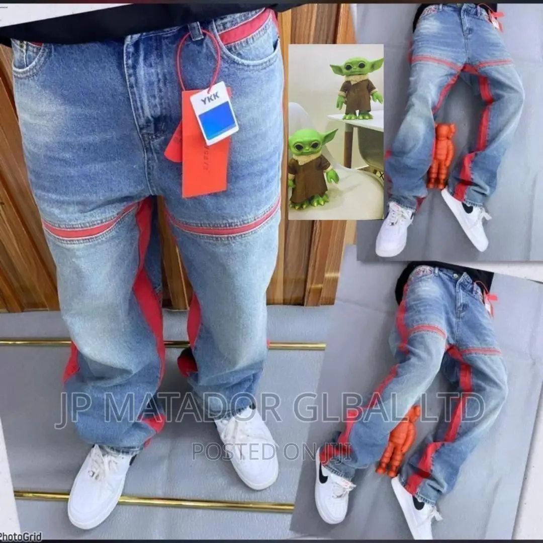 Denim Quality Baggy Straight Stock Jeans Trouser