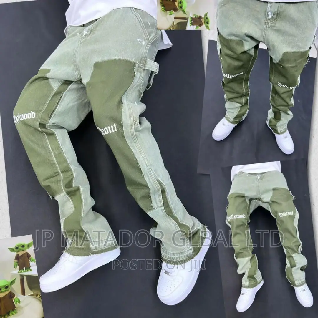 Denim Quality Baggy Straight Stock Jeans Trouser