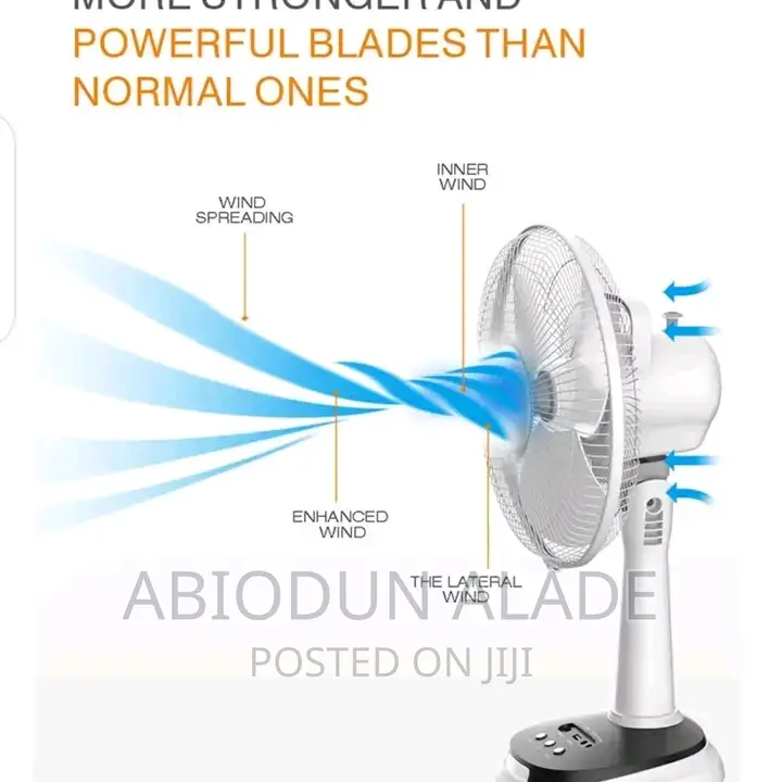 12 Inches Lontor Rechargeable Solar Fan