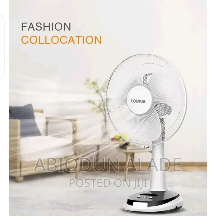 12 Inches Lontor Rechargeable Solar Fan