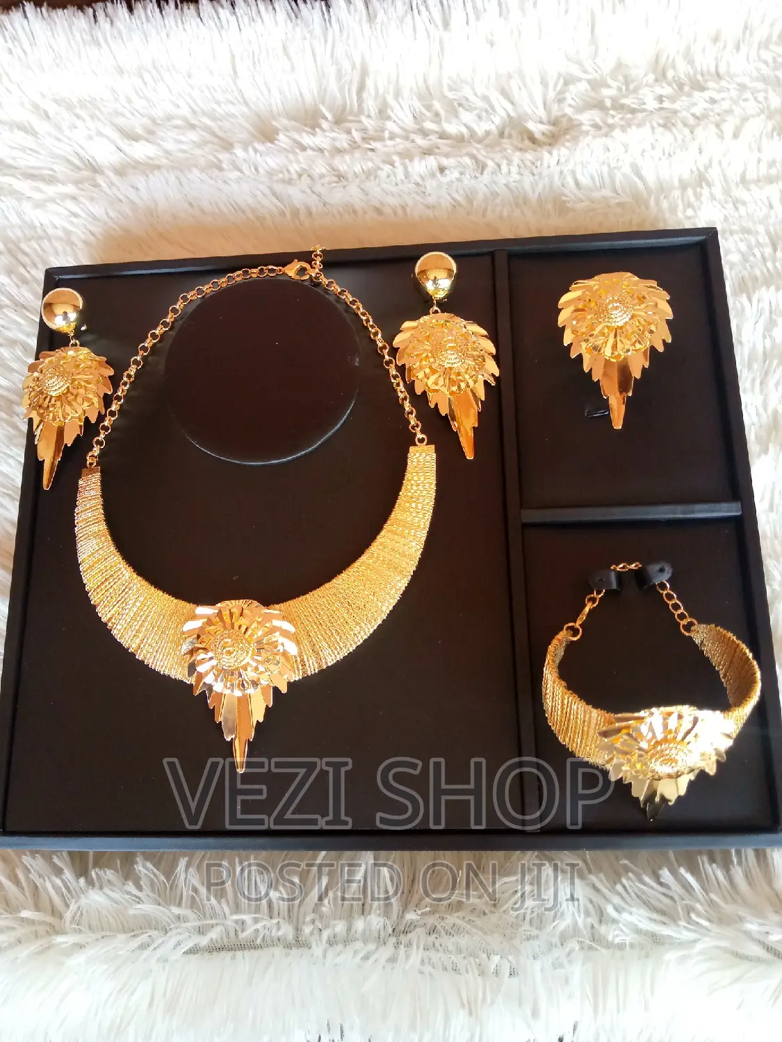 Gold Plated 4 Piece Necklace Set