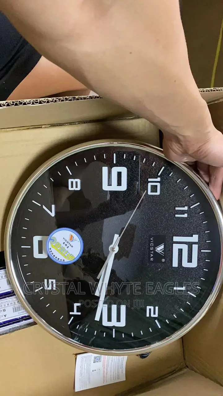 Wall Clock Battery Wifi Camera Black Color