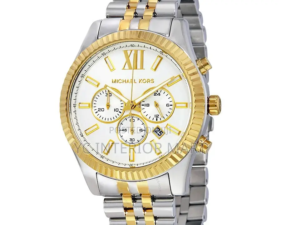 Michael Kors Lexington White Dial Two-Tone Men's Watch
