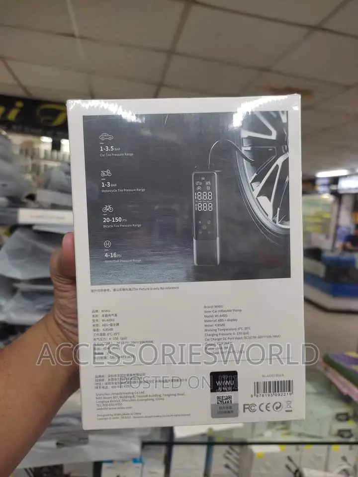Wiwu 85W Multi-Mode Car Inflator Pump (Wi-Al001)