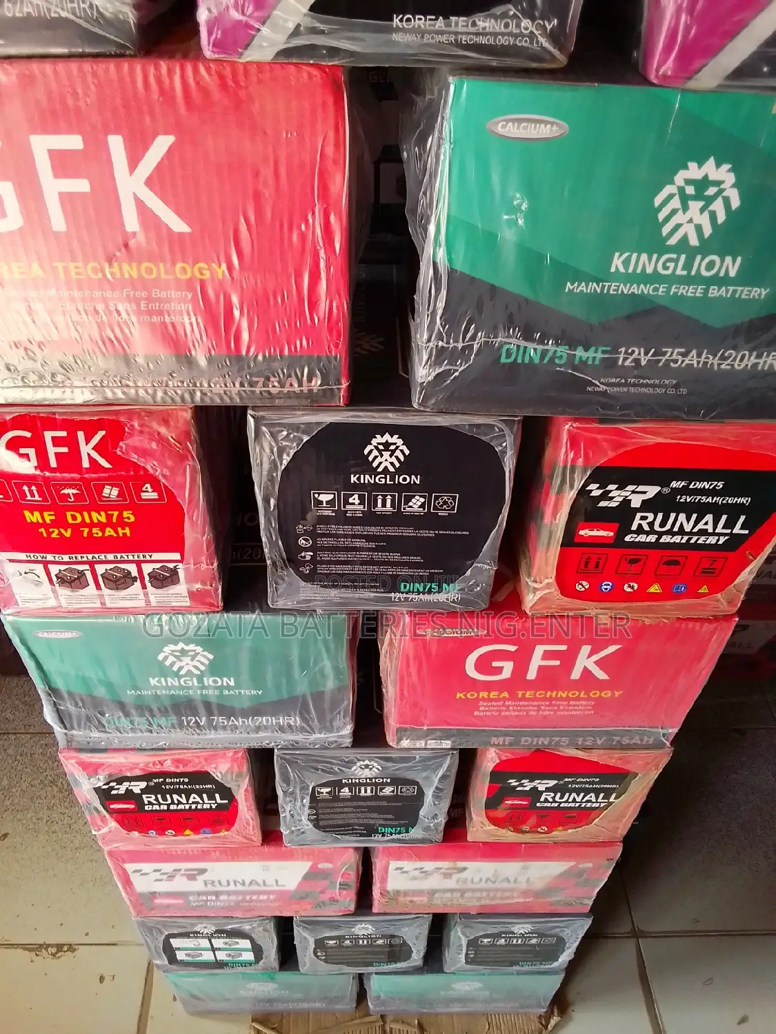 Car Battery 75ah, Wholesale Price