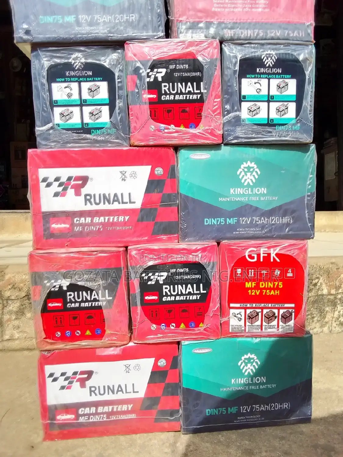 Original Car Battery 75ah, U Can Trade With Your Old Battery