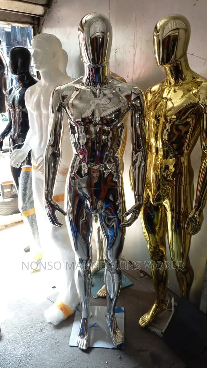 Silver Chrome Gold Chrome Male Mannequin