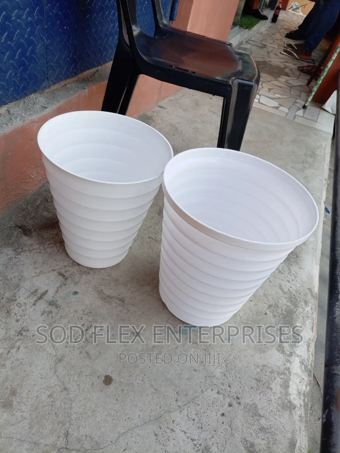 Medium White Imported Flower Vase