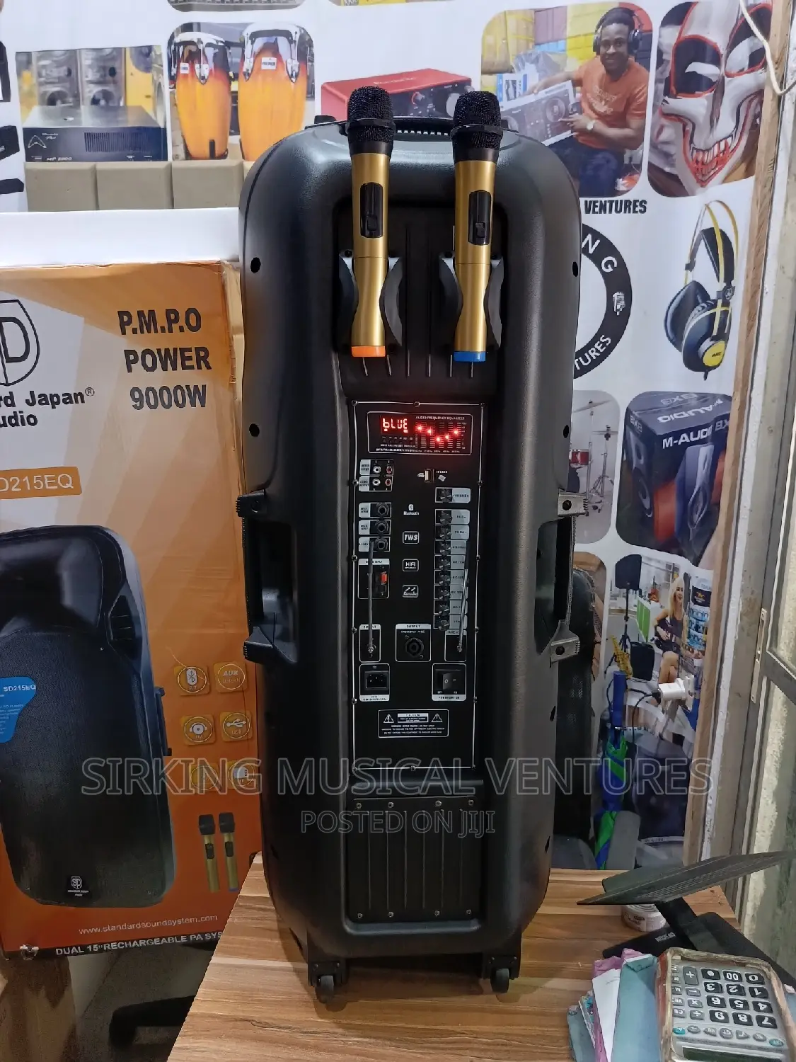 9000watts15inches PA System With 2 Mic and Bluetooth /USB
