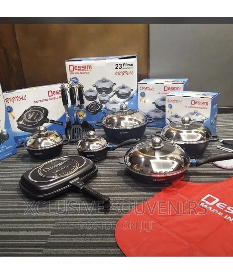 23pcs Desini Die-Cast Non-Stick Cookware Set With Spoon
