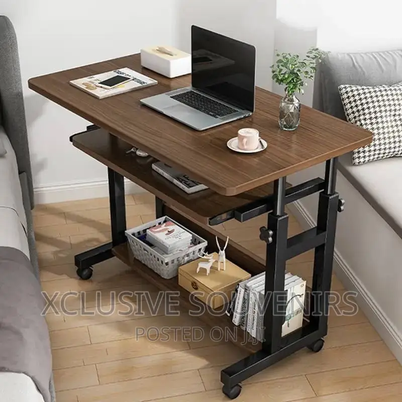 Adjustable Height Desktop/Laptop Desk With Wheel And Drawer