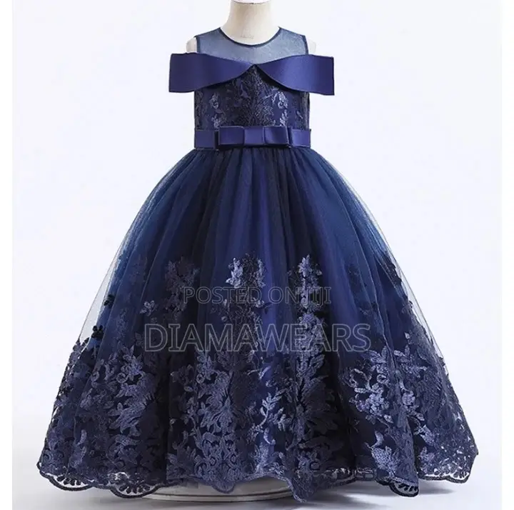Unique Navy Blue Ceremonial Ball Gown