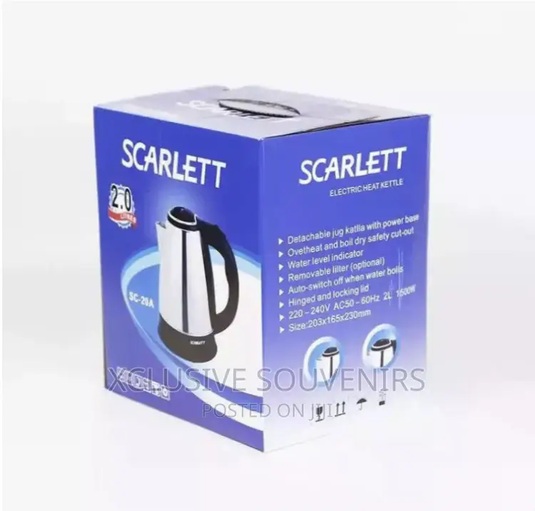 2l Scarlet Electric Tea Kettle, Water Boiler Heater