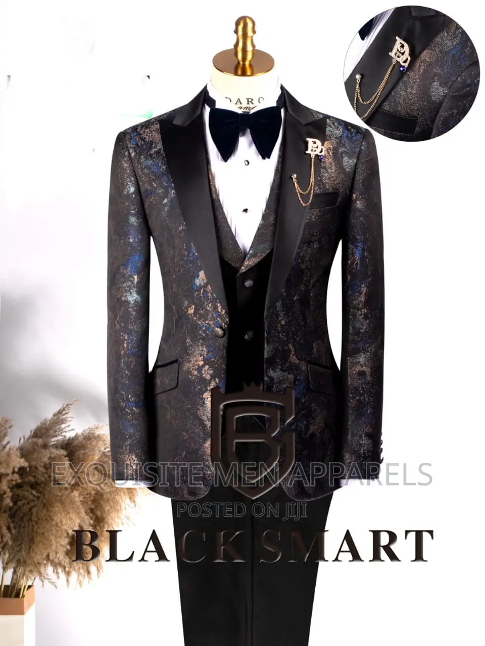 Italian Style Tuxedo Black-Smart Men's Suit