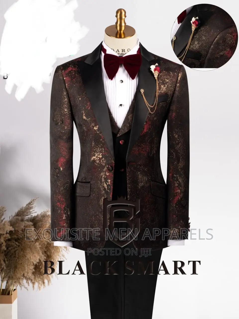 Italian Style Tuxedo Black-Smart Men's Suit