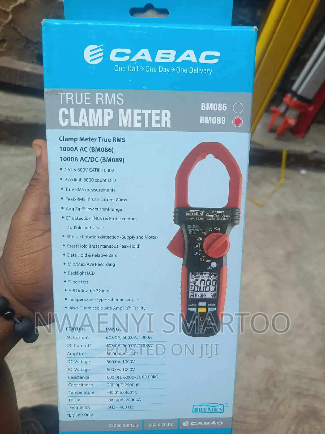 BMO89. 1000amps DC and AC Clamp Meter