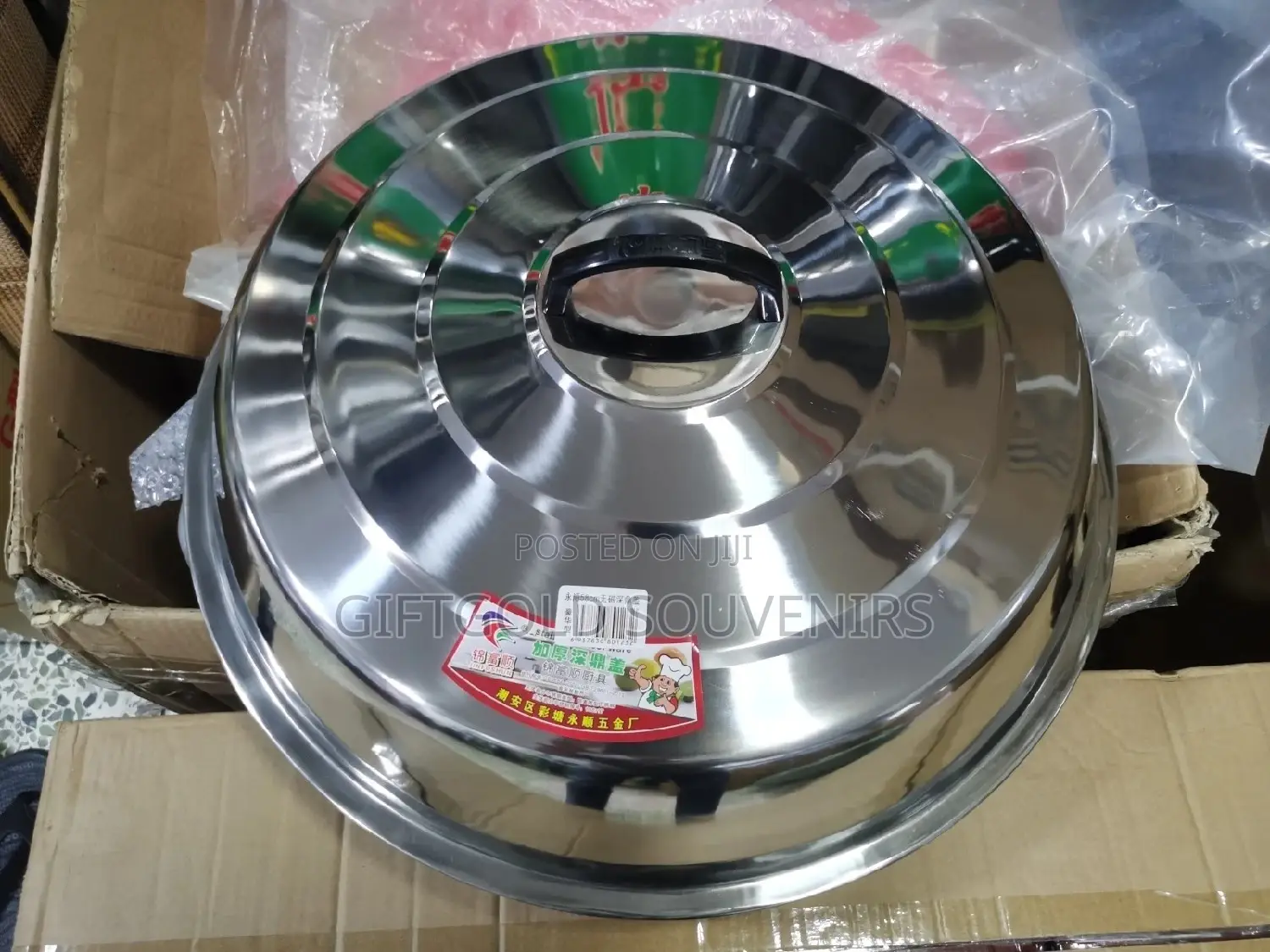 Professional Stainless Steel 60cm Wok Kitchen Utensils Fry