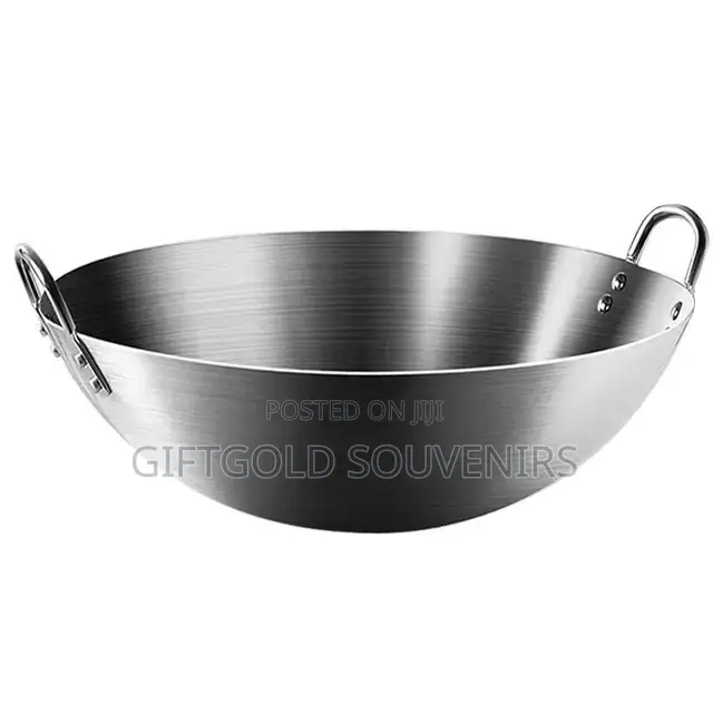 Professional Stainless Steel 60cm Wok Kitchen Utensils Fry