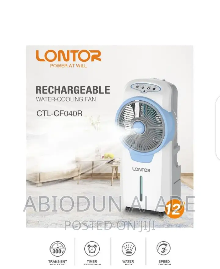 Lontor Rechargeable Air Cooler - Water Fan Remote Control