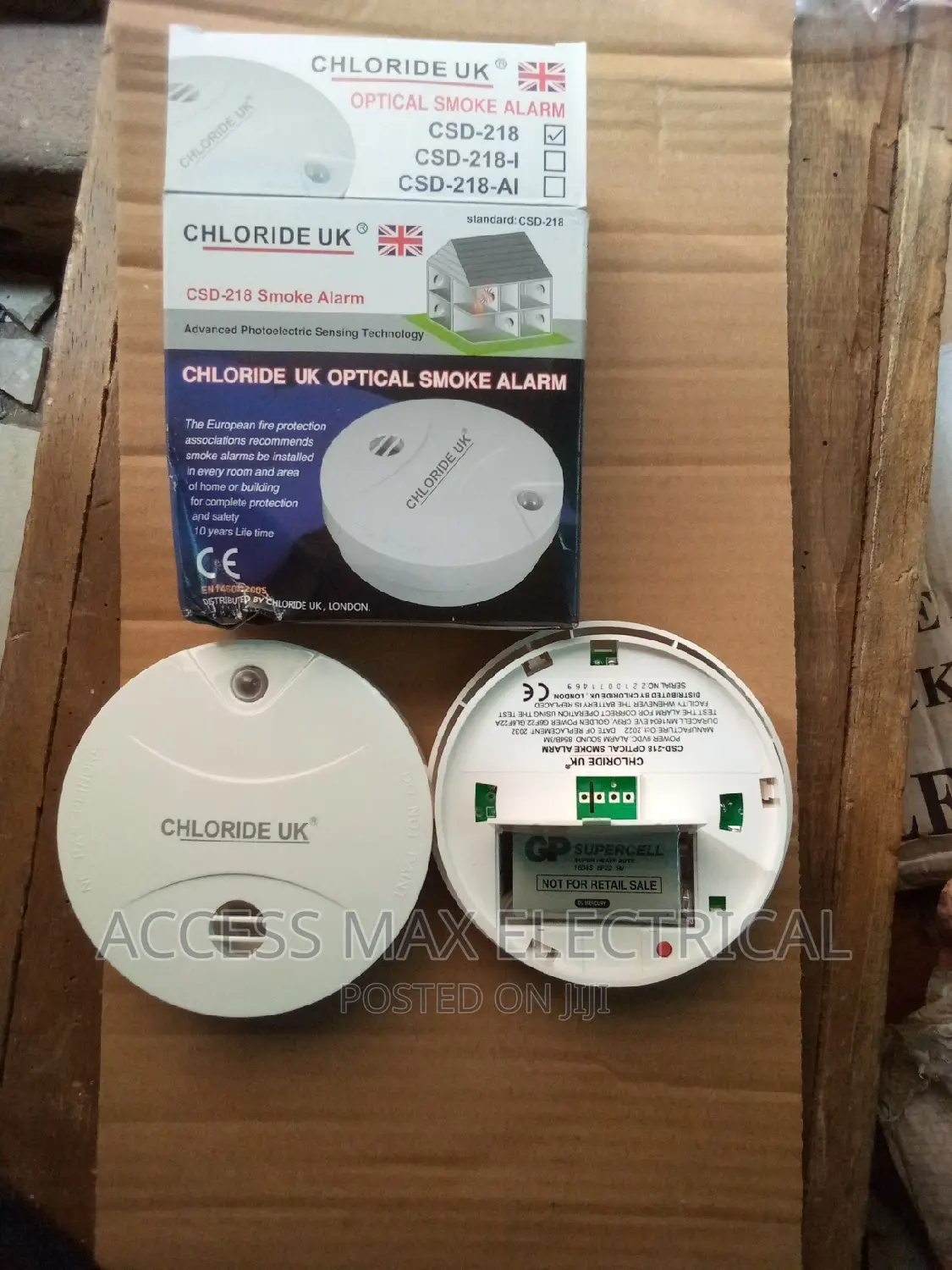 Sensor Smoke Detector With One Battery. (Chloride Uk)