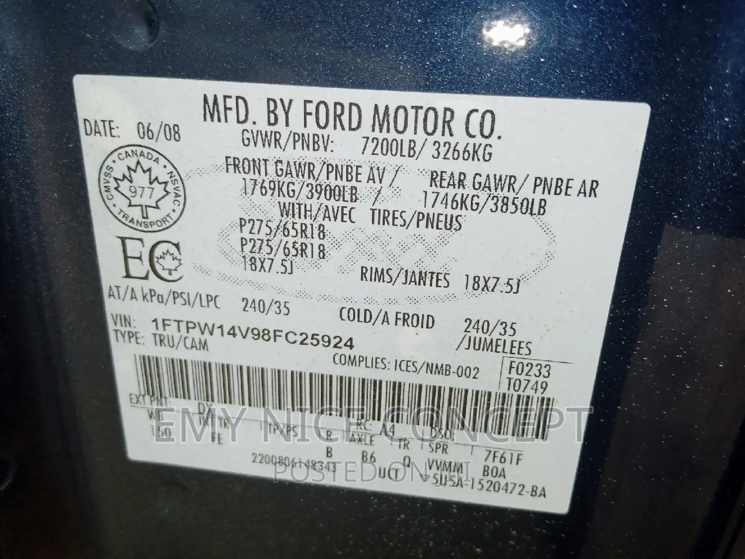 Ford F-150 SuperCrew 2008 Blue