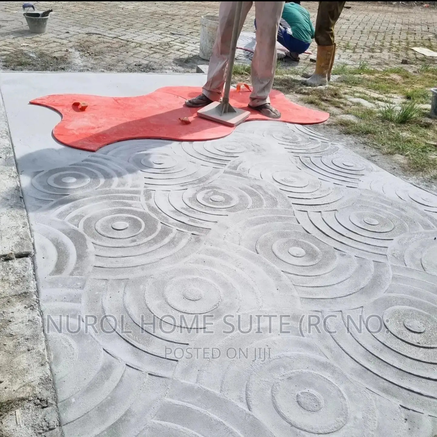 Modern Stamped Floor Installation