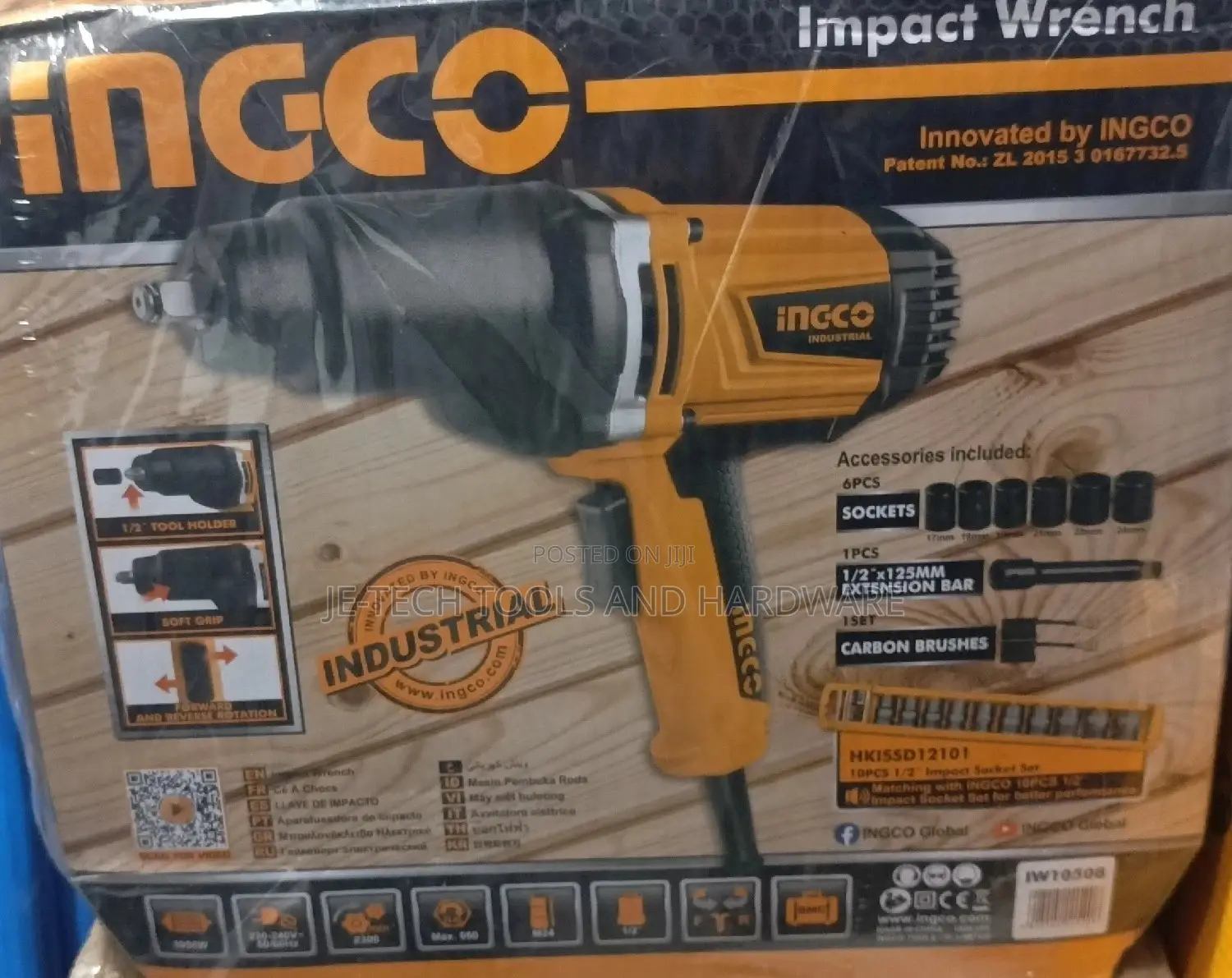 Ingco - Electric Impact Wrench -1/2" Drive - 1050W