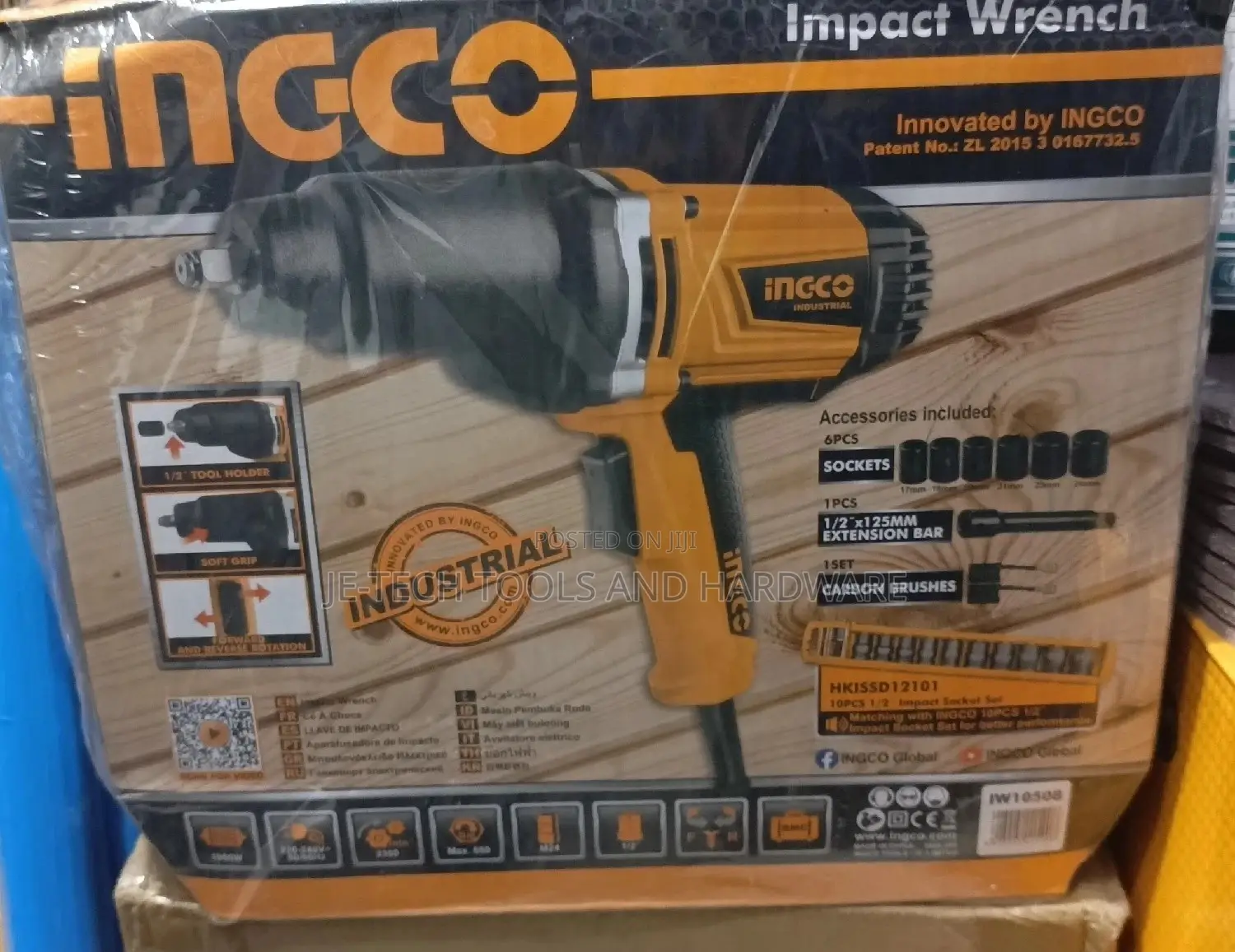 Ingco - Electric Impact Wrench -1/2" Drive - 1050W
