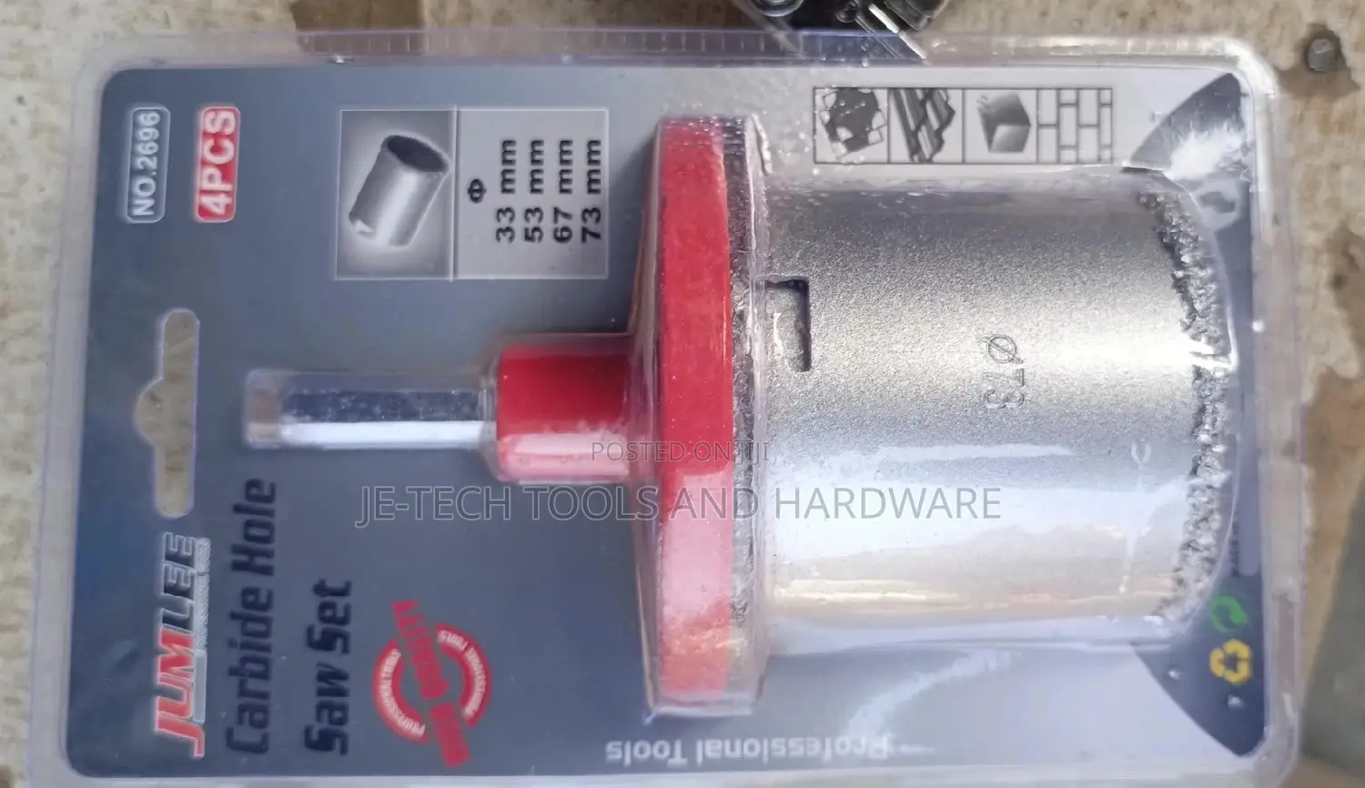 Ties Hole Saw Carbide Set - 4 Pieces