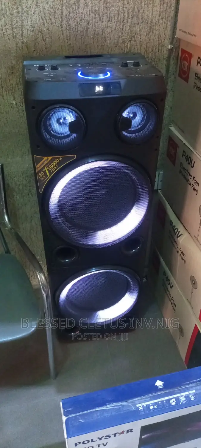 Polystar Super Bass 16000W Pomp Party Box Speaker System