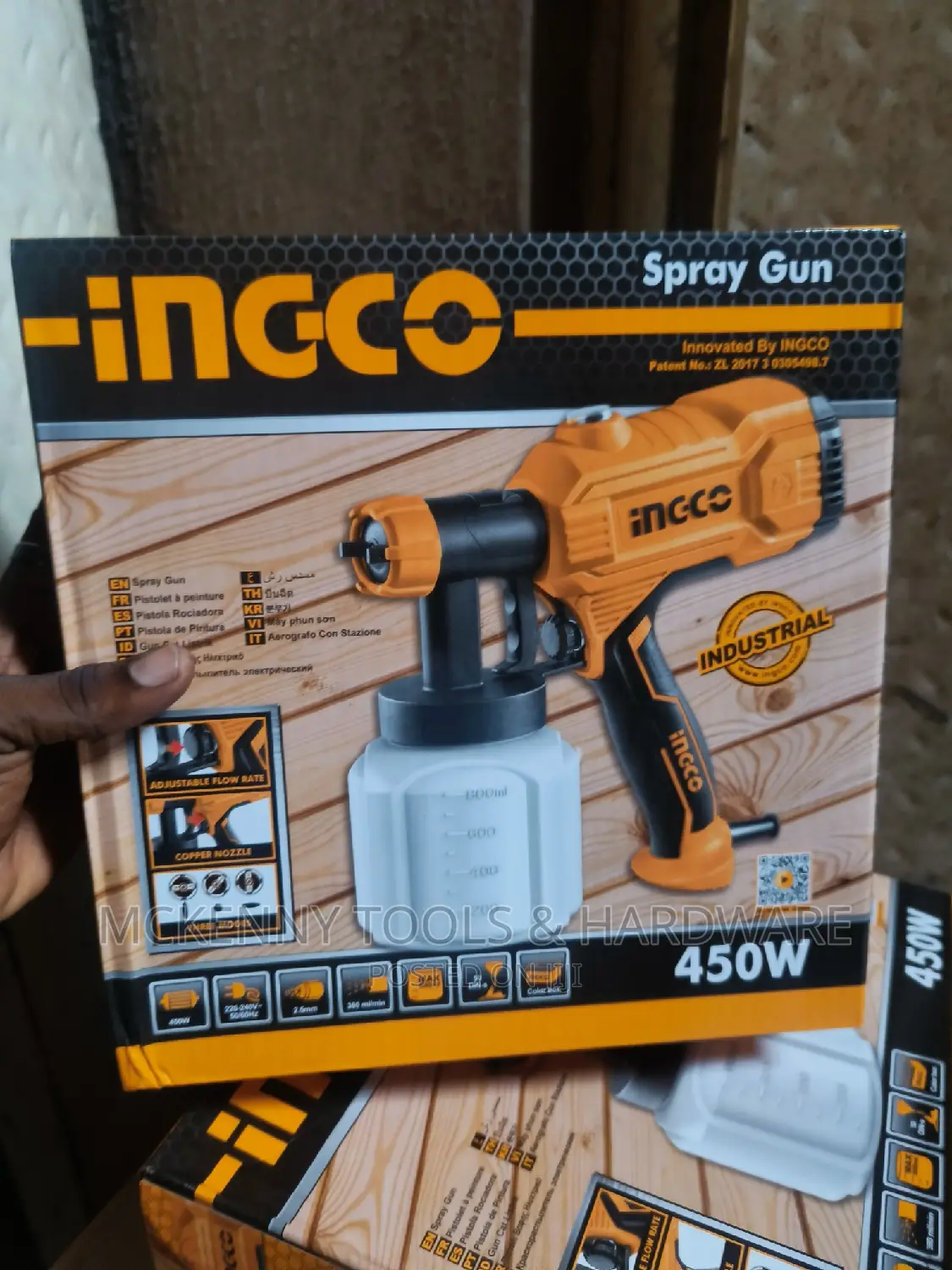 Ingco SPG3508 450W HVLP Electric Spray Paint Gun Total Power