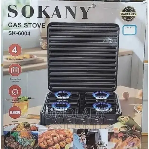 Sokany 4 Faces Gas Stove Sk-6004