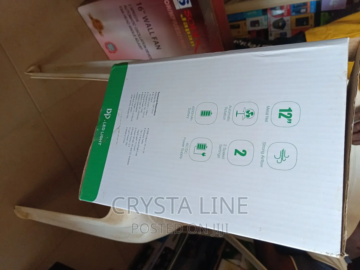 Dp Solar Rechargeable Fan
