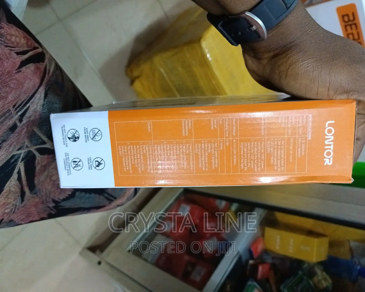 Lontor Mini Rechargeable Fan