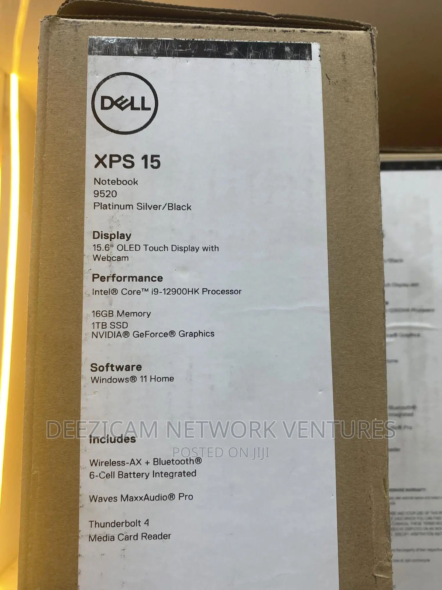 New Laptop Dell XPS 15 16GB Intel Core I9 SSD 1T