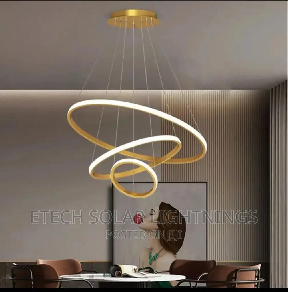 L E D 3 Ring Luxury Living Room Dining Room Chandelier Light